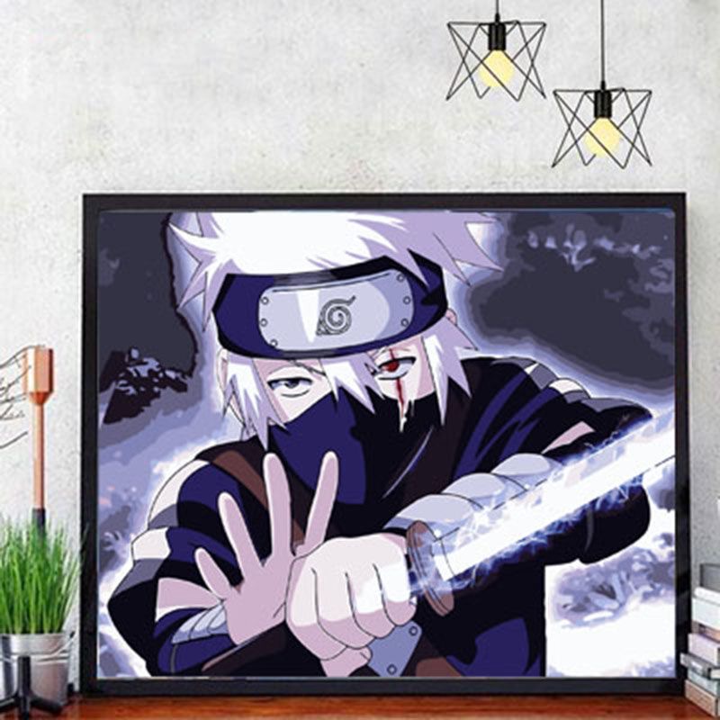 Tranh Số Hoá, Tô Màu Theo Số, Có Khung, Đủ Phụ Kiện - HOẠT HÌNH NARUTO