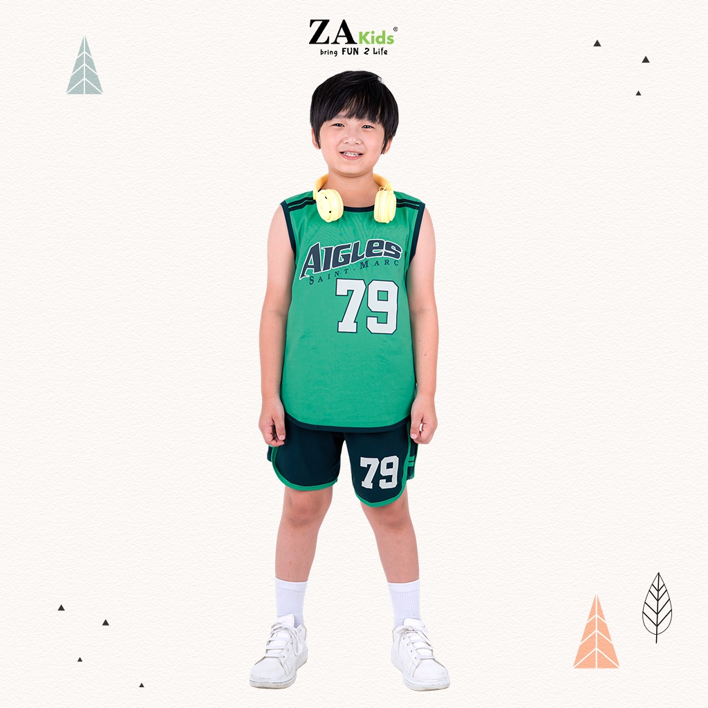 Bộ Quần Áo Thun Sát Nách Bé Trai (2-14 Tuổi) ZA KIDS ZA22710SN