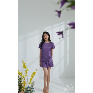 Đồ ngủ mặc nhà Bộ lụa trơn basic FEPRIL Kaftan Set