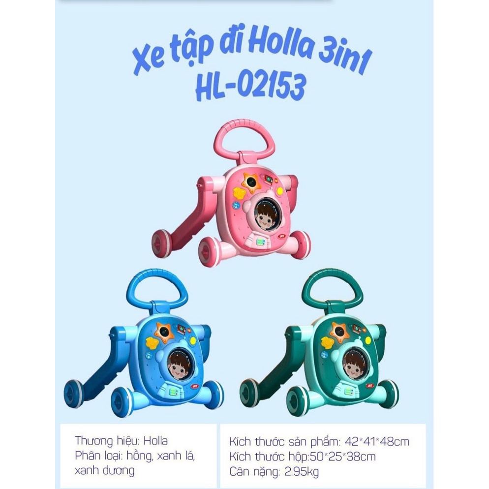 Xe tập đi 3in1 Holla HL - 02153 cho bé từ 1 tháng tuổi 3 chế độ