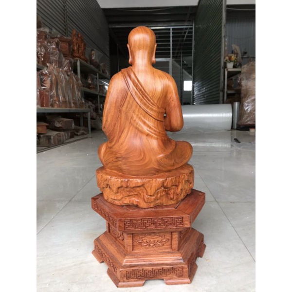 Tượng thánh tăng Sivali gỗ hương cao 40cm