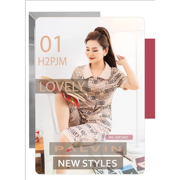 Đồ bộ pijama nữ mặc nhà tiểu thư xinh xắn tay ngắn quần lửng/ Lụa satin mềm mại siêu mát,không nhăn cao cấp Palvin | BigBuy360 - bigbuy360.vn
