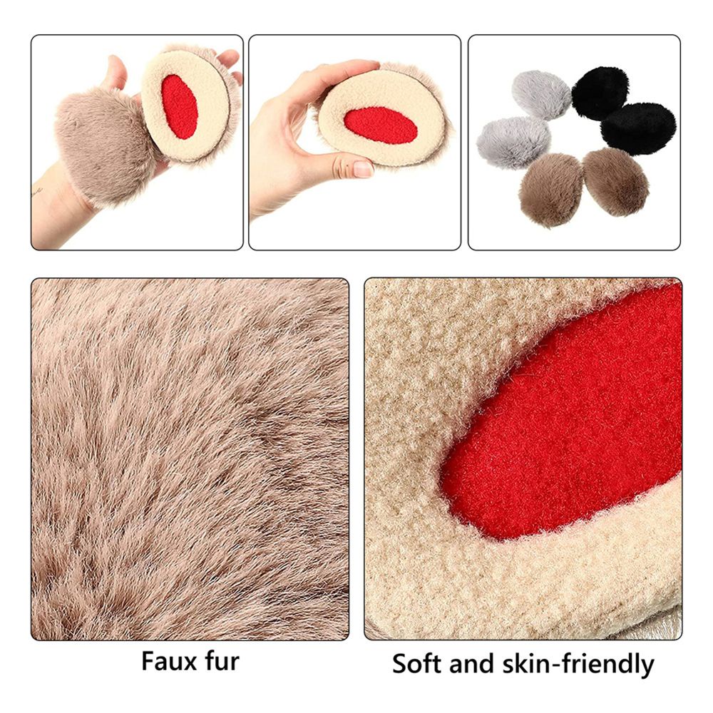 Đồ bịt tai bằng vải lông cừu mềm mại giữ ấm vào mùa đông nhiều màu sắc