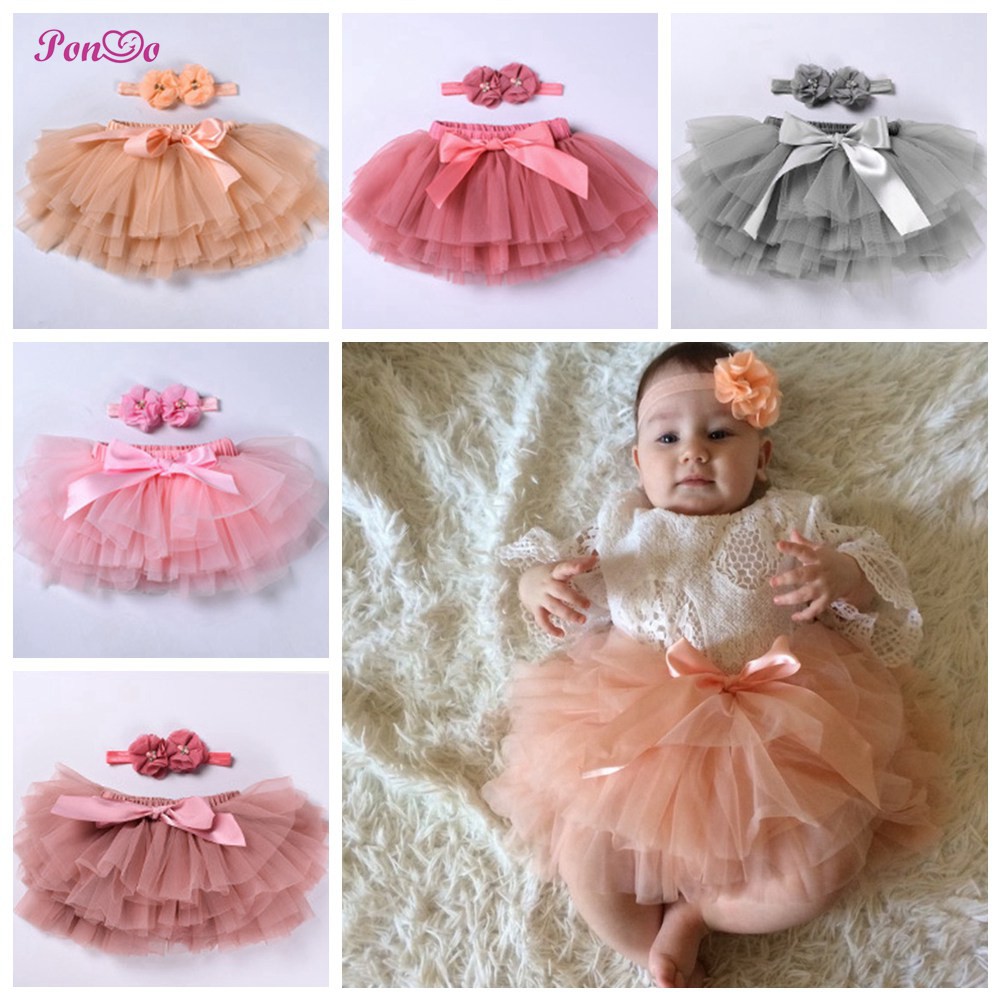 Set Váy Tutu + Băng Đô Công Chúa Dùng Làm Đạo Cụ Chụp Ảnh Xinh Xắn Cho Bé Gái