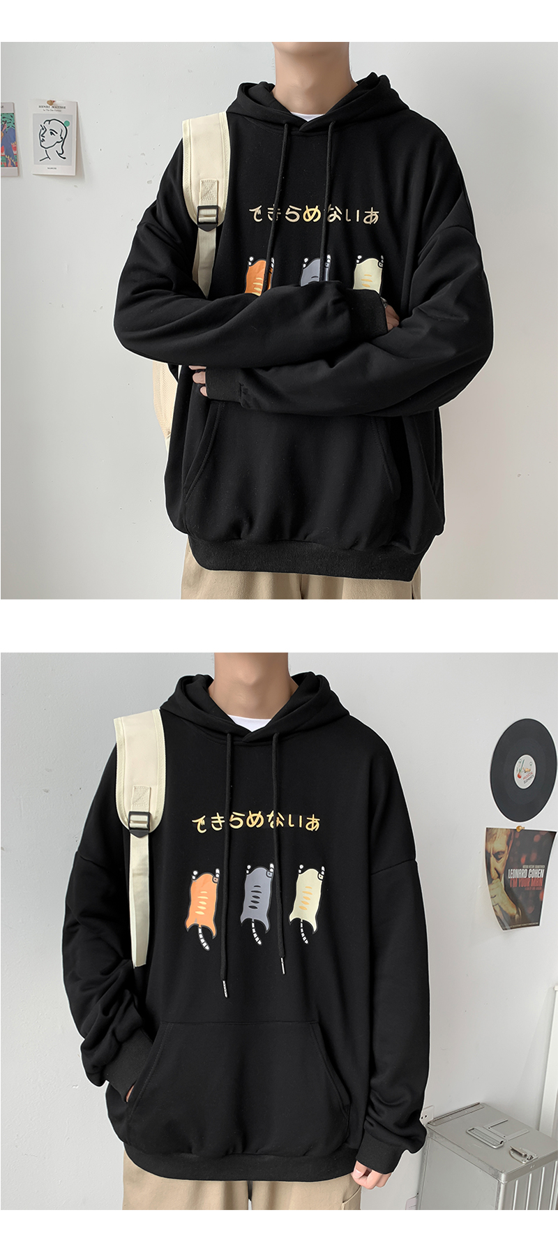 Áo hoodie dáng rộng phong cách năng động thời trang cho nam | BigBuy360 - bigbuy360.vn