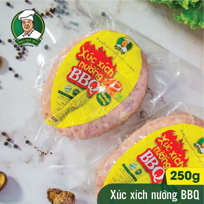 Xúc xích Nướng BBQ 250g Ông già Ika