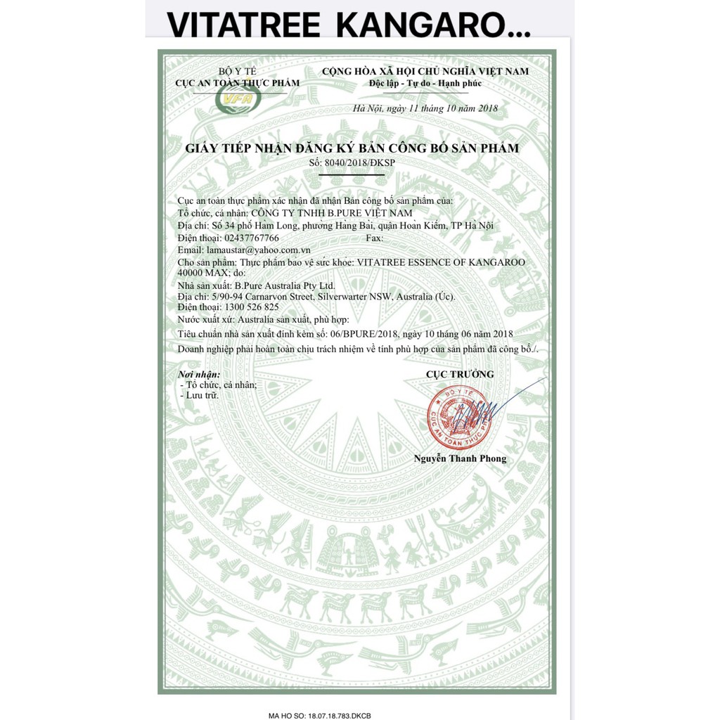 ✅ [CHÍNH HÃNG] Vitatree Essence Of Kangaroo 40000 Max - Viên Uống Bổ Thận Tăng Cường Sinh Lý Nam Giới Nhập Khẩu từ Úc