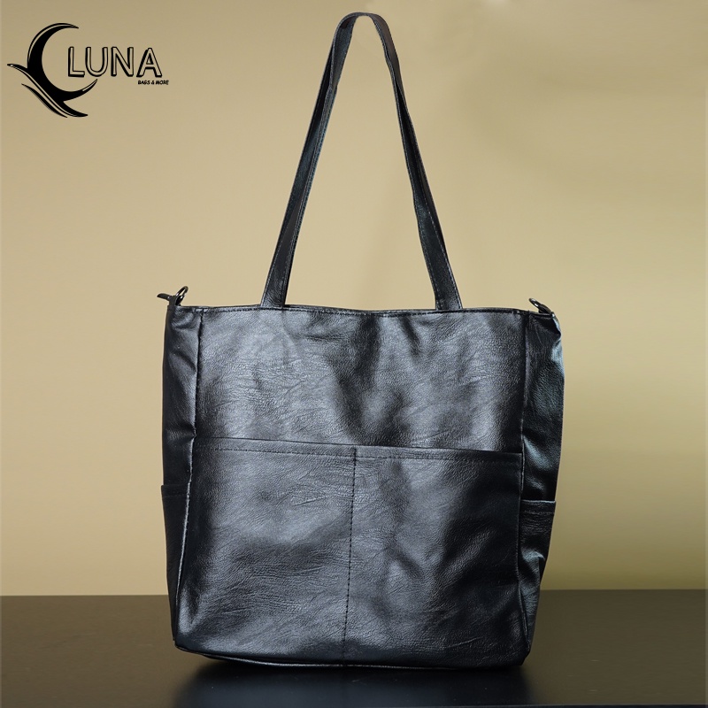 Túi xách đeo vai da mềm công sở khổ A4 đưng laptop - Túi tote da đi học, đi làm LN017