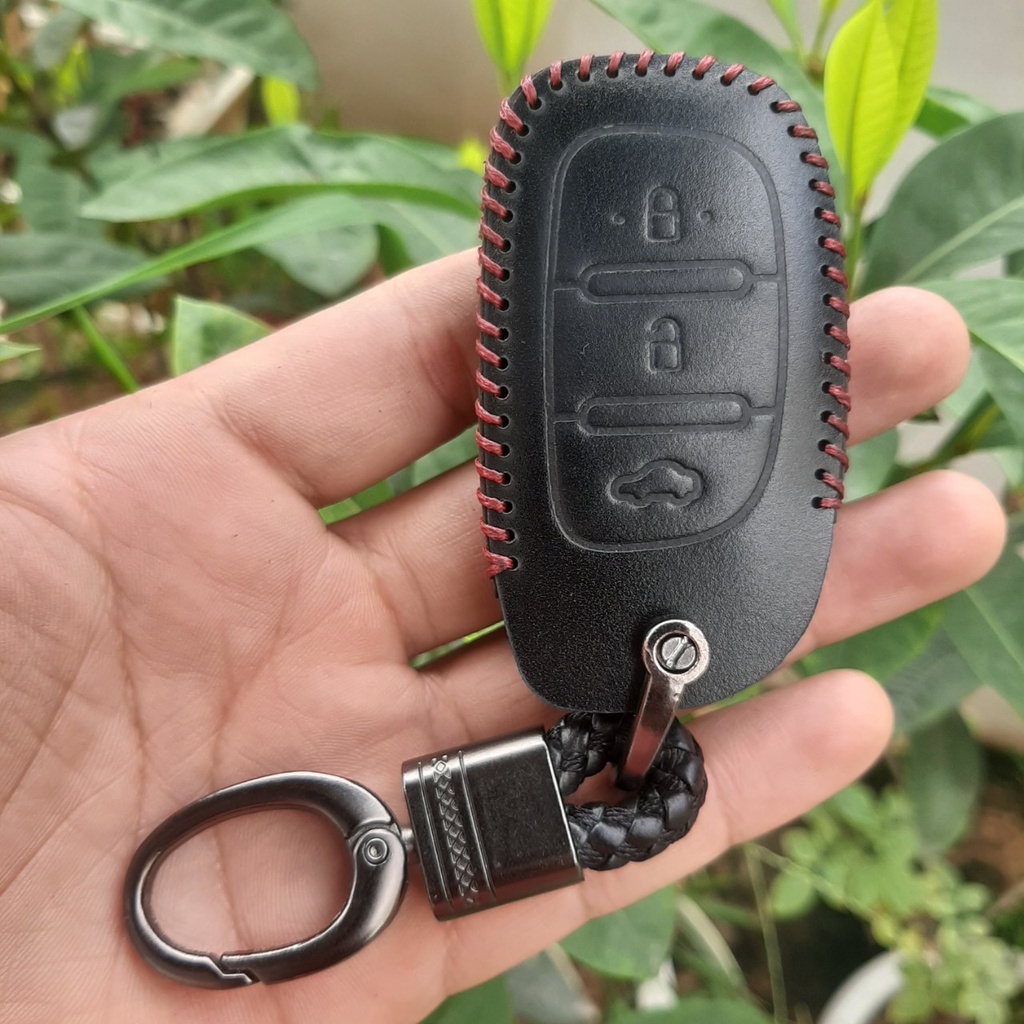 Bao da chìa khoá ô tô I10, ELANTRA, TUCSON chìa thông minh, bảo hành 2 năm, da thật 100%