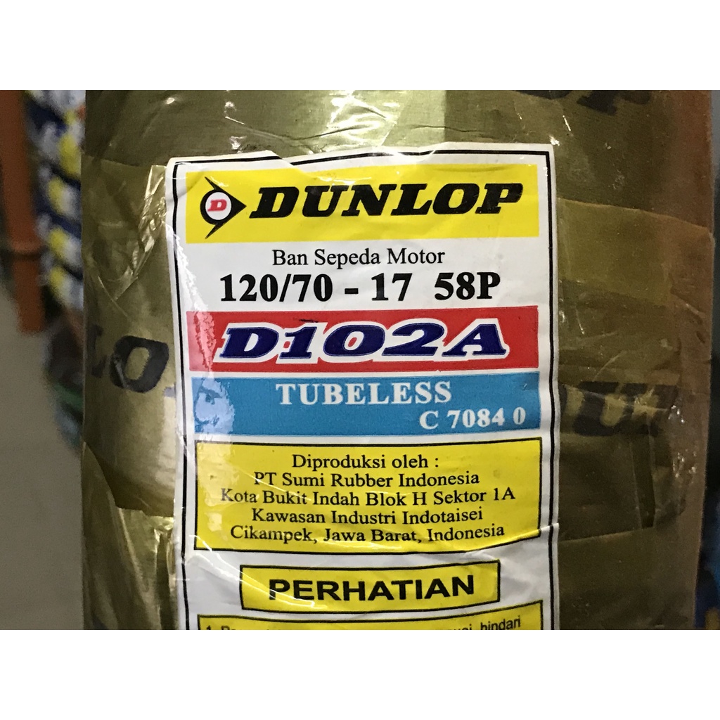 Vỏ Dunlop 90/80/17, 120-130-140/70/17 Bánh Trước/Sau Winner, Exciter150/155 - Không Ruột
