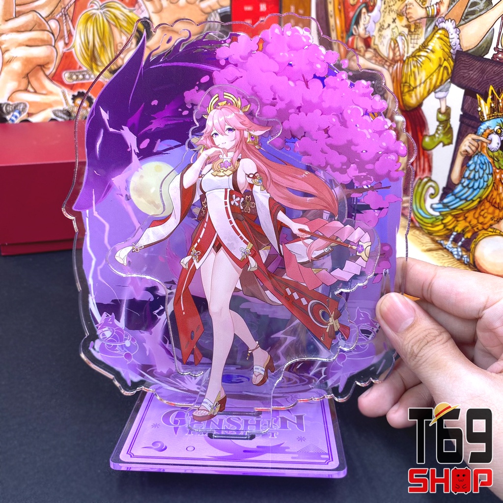 [Loại đặc biệt] Mô hình Standee Acrylic Mica game Genshin Impact có background phong cảnh