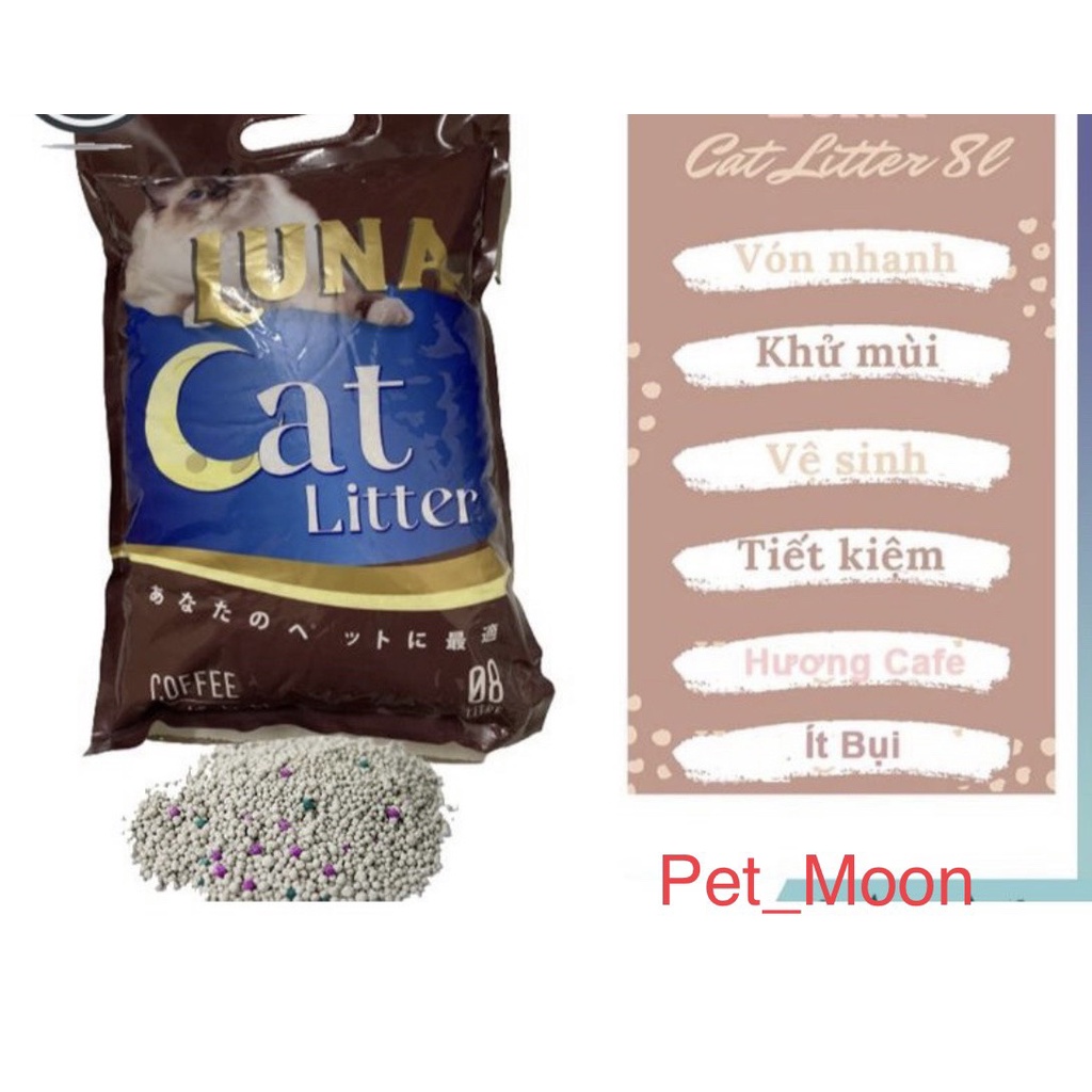 Cát Vệ Sinh Cho Mèo, Cát Mèo Luna Litter, Túi 8L