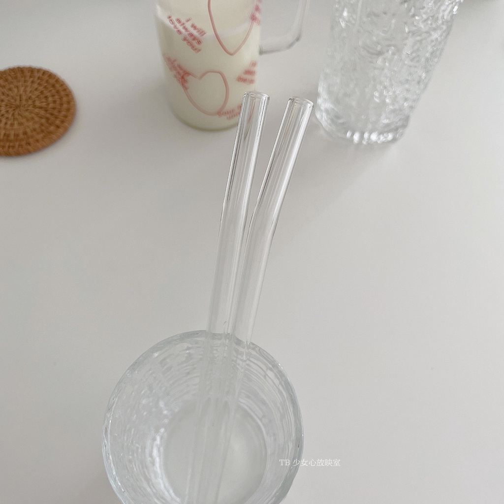 Ống hút thủy tinh thân thiện môi trường, tái sử dụng , an toàn sức khỏe - Peehomedecor