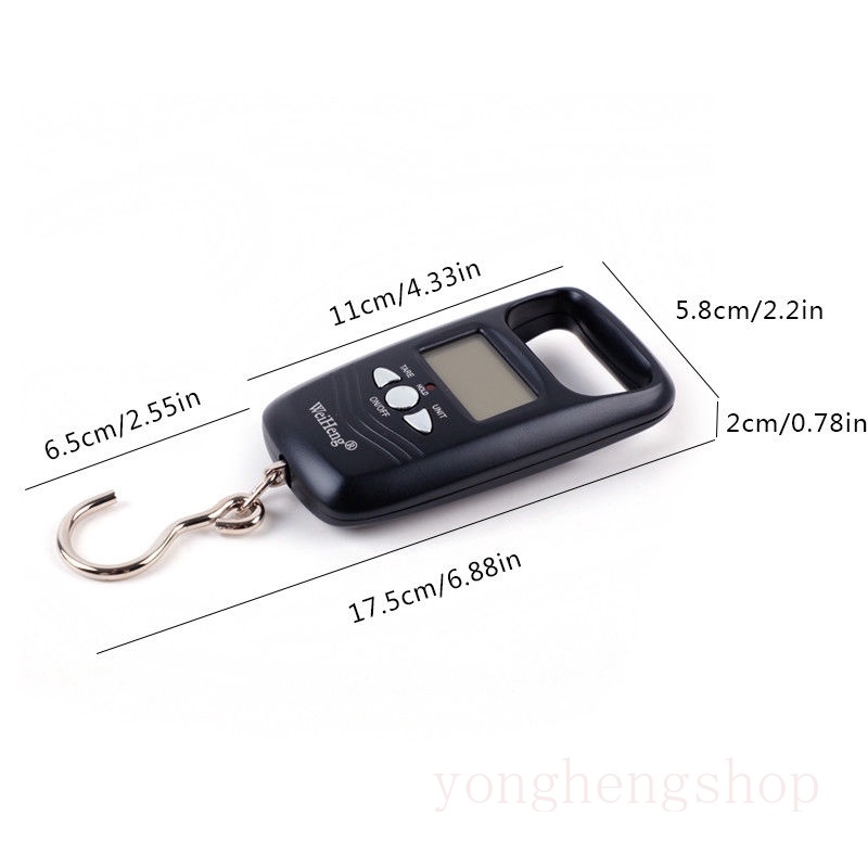 Cân hành lý điện tử mini 50kg/10g có màn hình LCD với độ chính xác cao