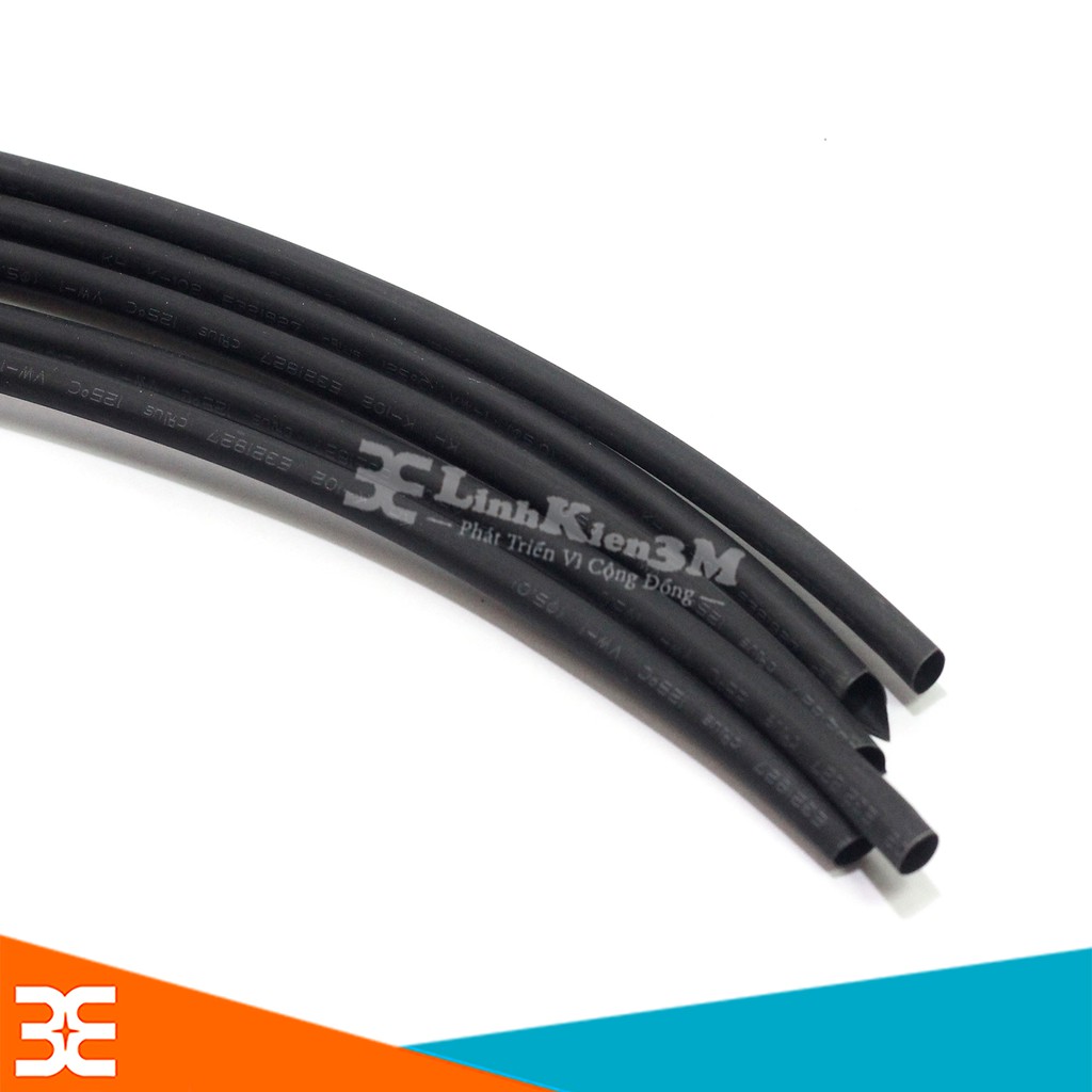 Bộ 5 Ống Gen Co Nhiệt Đường Kính 5mm, Mỗi Ống Dài 1m ( Đen )