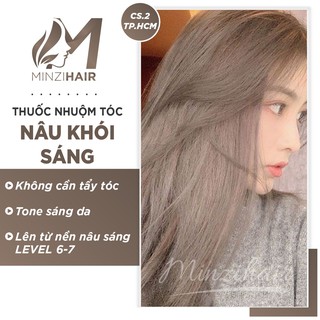 Thuốc Nhuộm Tóc Nâu Khói Sáng | Lên Từ Nền Tóc Nâu Không Tẩy - Minzihair