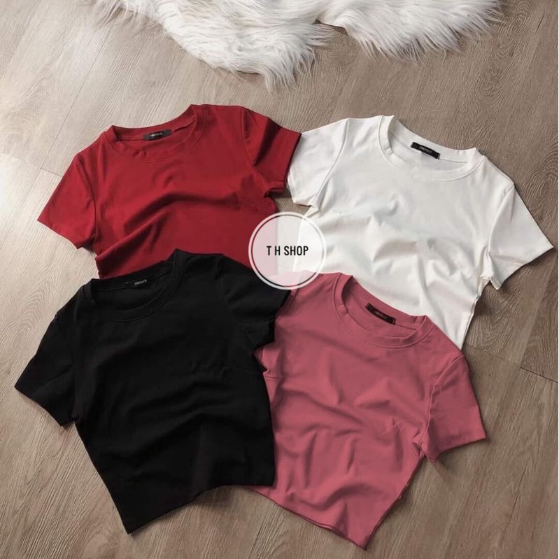 Áo Thun Crop Top Chất Borip Hàn Mềm Mát