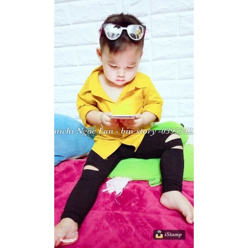 Quần rách gối  cho bé