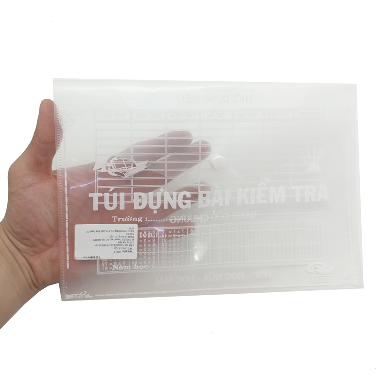 Túi Đựng Bài Kiểm Tra - Bìa Nhựa F5 Có In