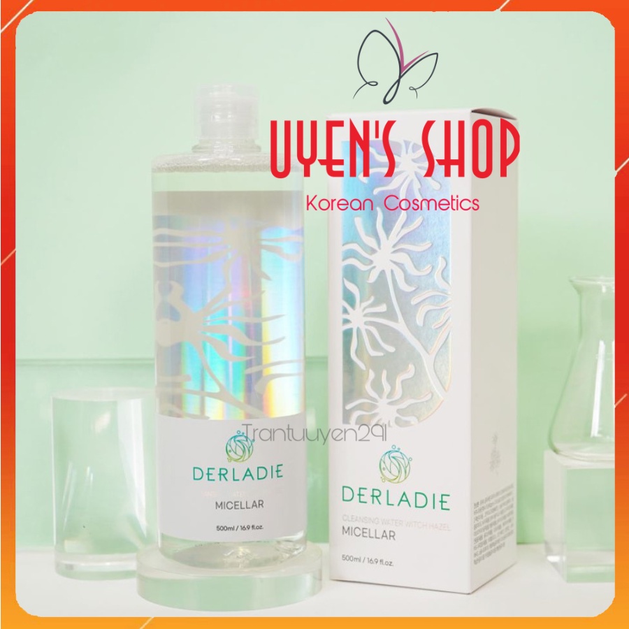 Nước tẩy trang chiết xuất cây phỉ Derladie Cleansing Water Witch Hazel 500ml