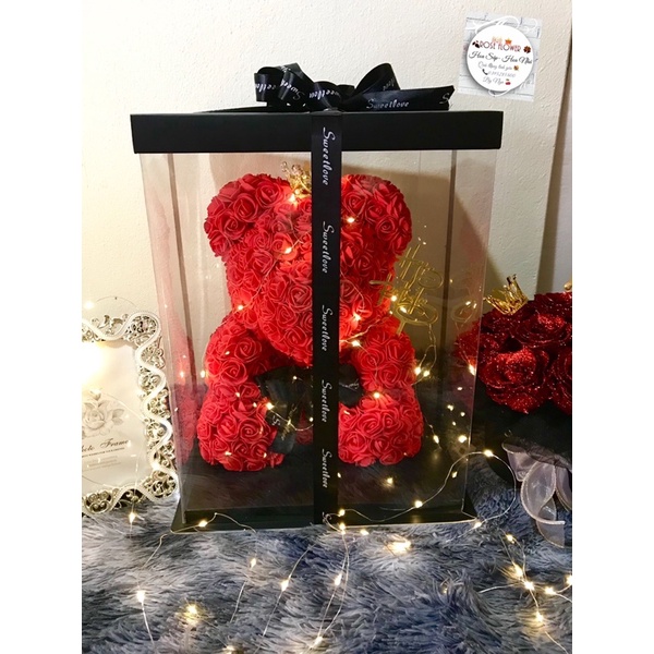 [ Quà Tặng ] Gấu Hoa 40cm Kèm Phụ Kiện