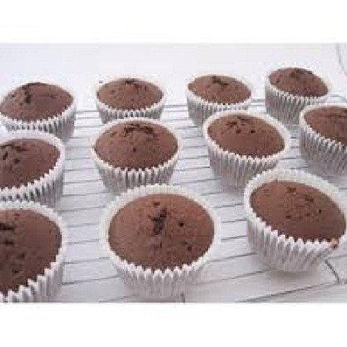 Bộ 1000 chén giấy cupcake trắng lót nướng bánh, giấy lót bánh bao đường kính mở rộng