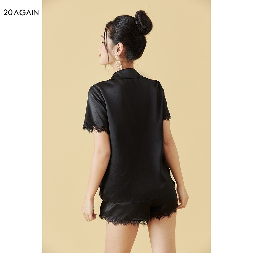 [Mã WABR0101 giảm 10% đơn 99K] Bộ pyjama đùi phối ren 20AGAIN, chất lụa cao cấp, thoáng mát NNA2062 | BigBuy360 - bigbuy360.vn