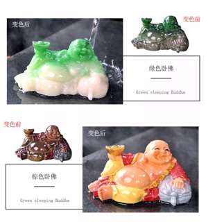 Tượng phật di lặc đổi màu bàn trà