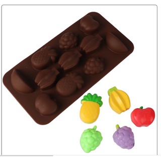 Khuôn Vĩ Trái Cây Đủ Loại - KHUÔN SILICON HOA NỔI 4D