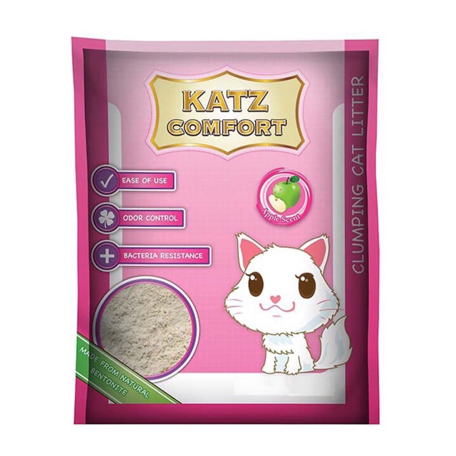 Cát vệ sinh cho mèo Katz Comfort thấm hút vón cục vón cục nhanh không bụi 5L