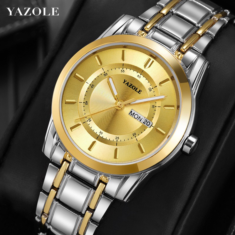 Đồng hồ nam Yazole 539 dây thép không gỉ