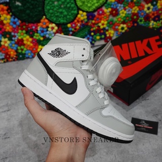 Giày Sneaker Jordan 1 Mid Light Smoke Grey - Bản Best/Nam nữ - Vnstoresneaker