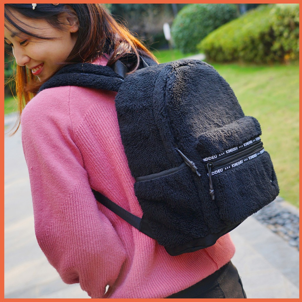 Ba Lô Mini Ksnddeu Bằng Lông Cừu Polyester Sức Chứa Dành Cho Bé Gái