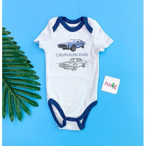 [6-6.5kg; 9-10kg] Bodysuit Tay Ngắn Bé Trai K - Xanh Trời/Oto