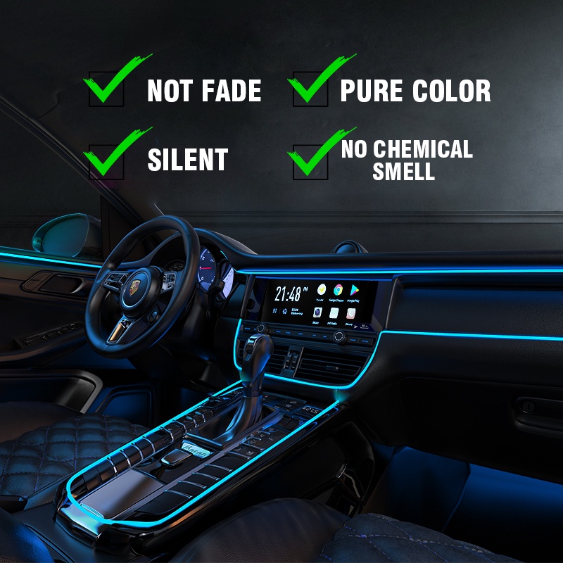 Dây Đèn Led 1M/2M/3M/4M/5M Trang Trí Nội Thất Xe Hơi