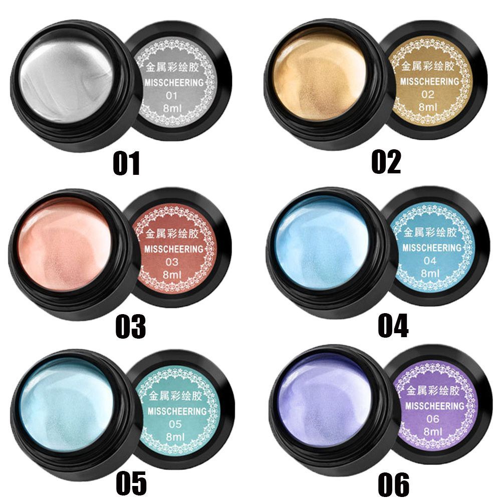 [Hàng mới về] Gel vẽ móng tay FALLFORBEAUTY màu ánh kim thời trang