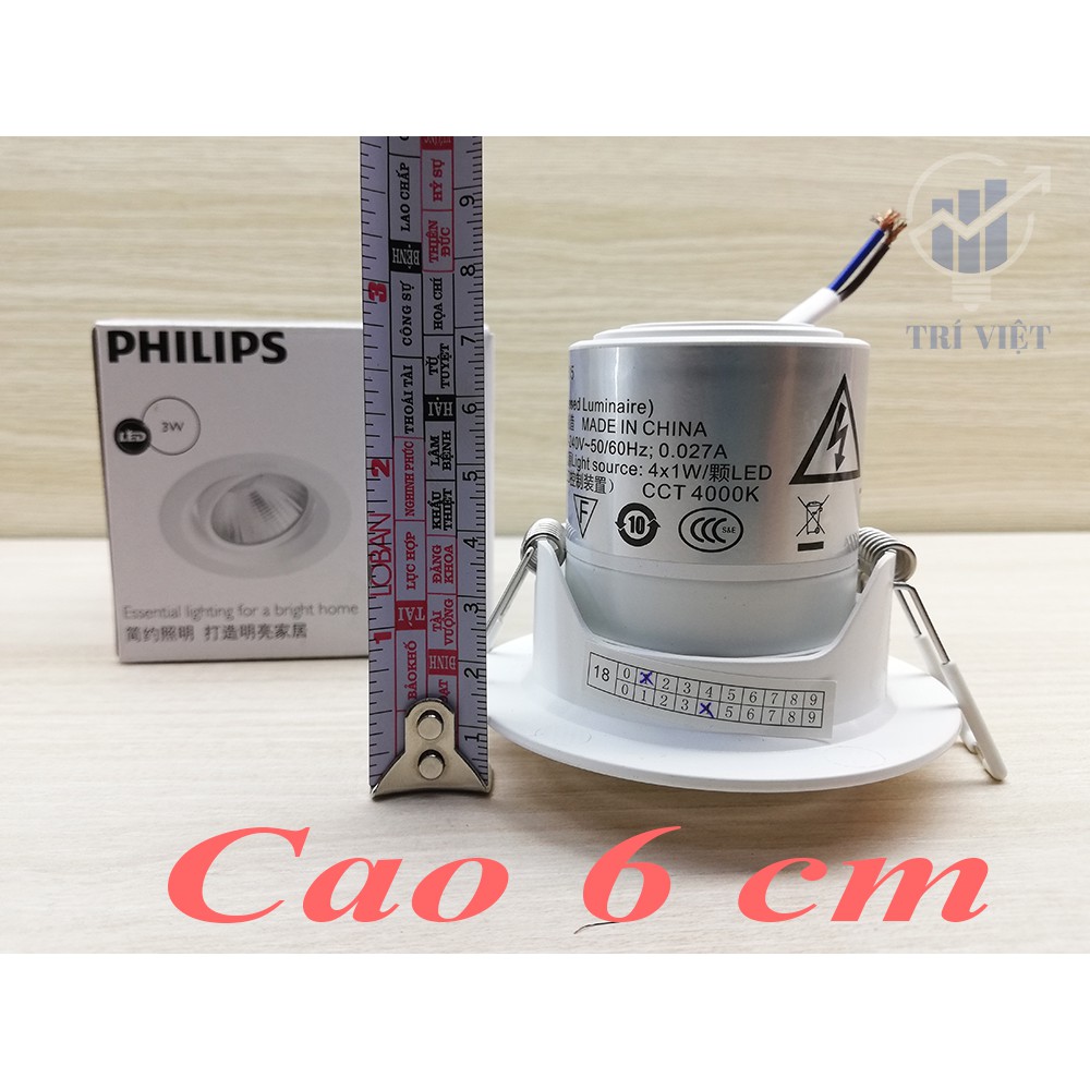 Combo 12 Cây Đèn led âm trần Philips 3W - Đèn chiếu điểm