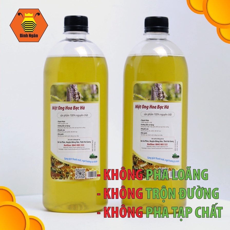 Mật Ong Hoa Bạc Hà nguyên chất Hà Giang Bình Ngân