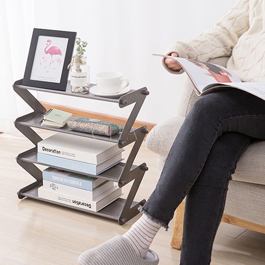 Kệ 4 Tầng Chữ Z Để Sách Vỡ, Giày Dép, Vật Dụng Đa Năng