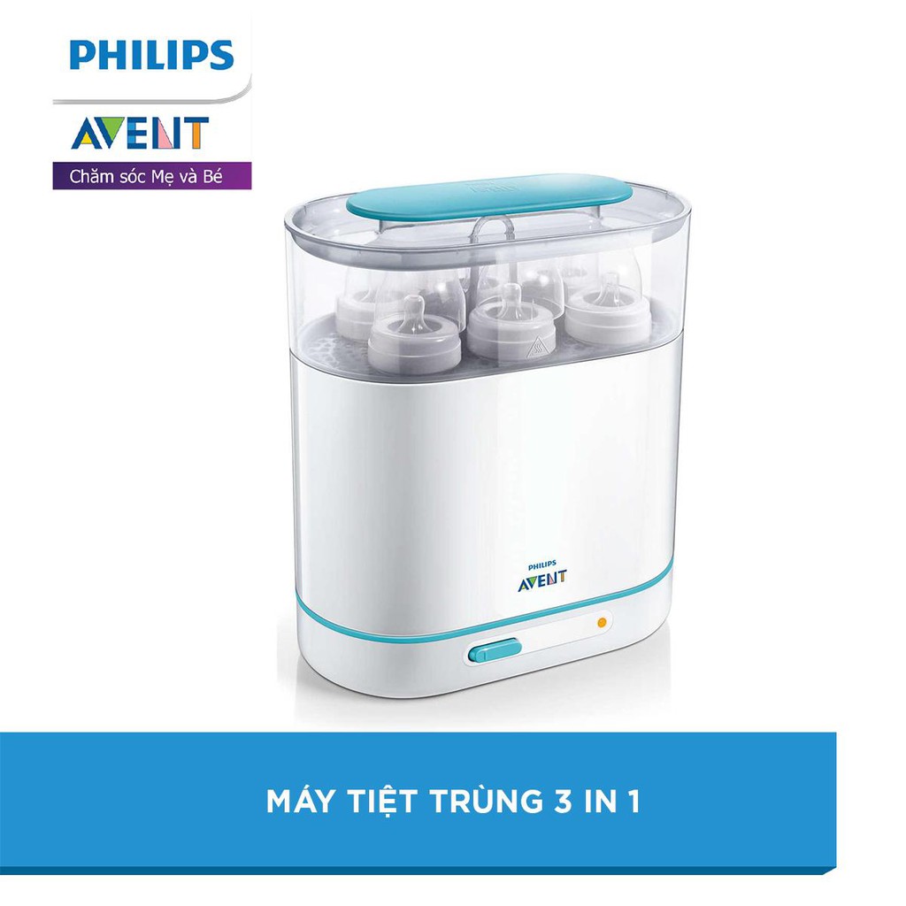 [Chính Hãng New 100%] Máy tiệt trùng bình sữa Avent 3 trong 1 Philips Avent (6 BÌNH)