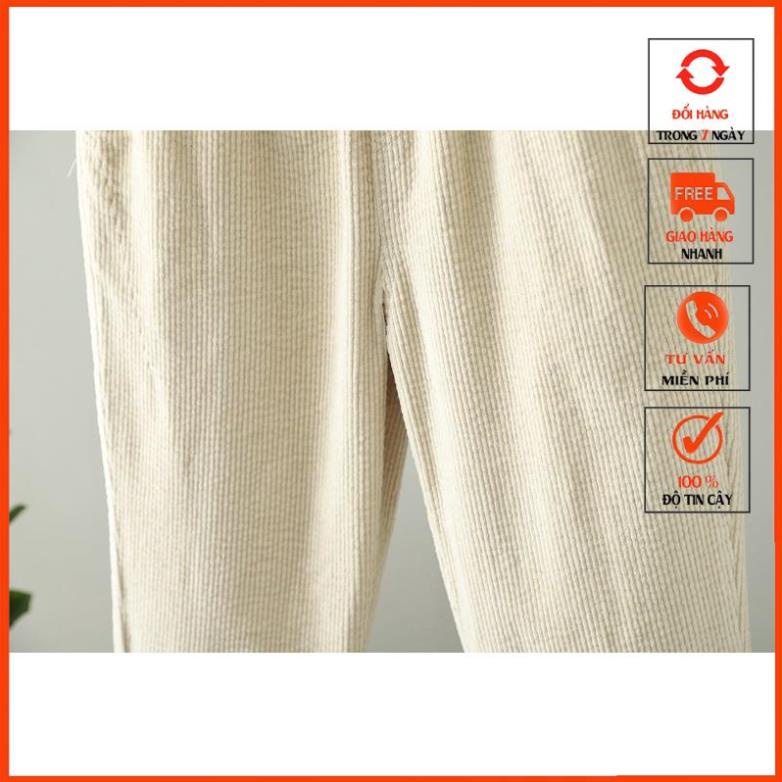 Quần Nhung Baggy Cạp Chun Kiểu dáng Hàn Quốc cho Nữ m098