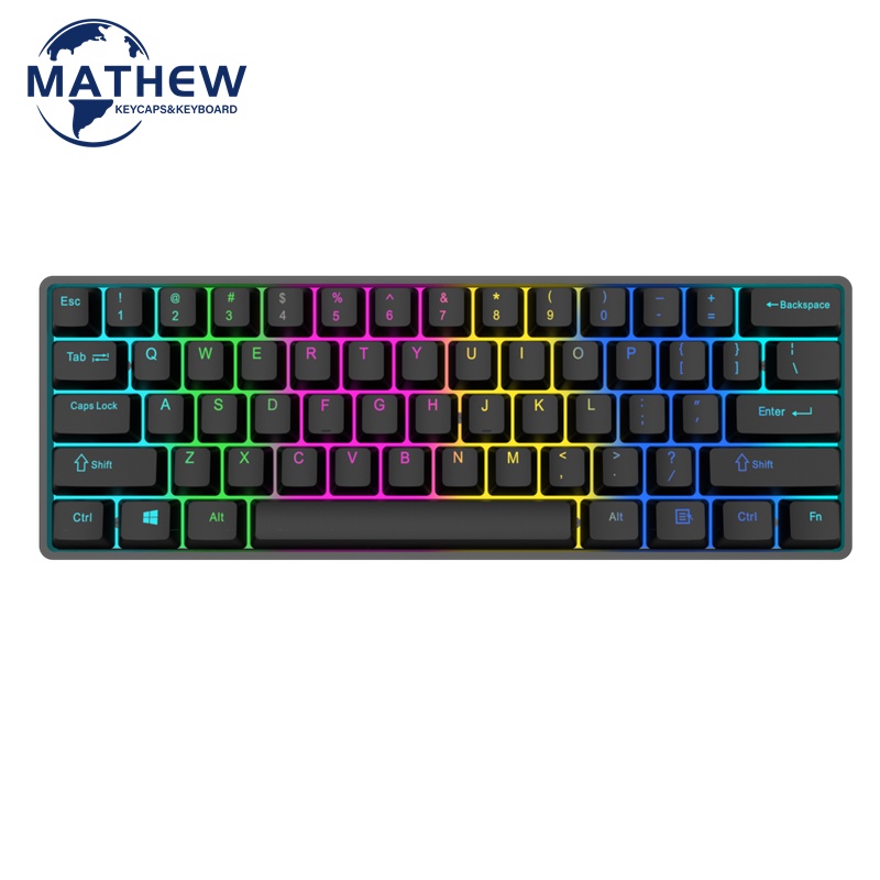 Bộ bàn phím cơ MK61 Kit Keyboard Bluetooth 2.4G 61 phím có đèn nền độc đáo thời trang