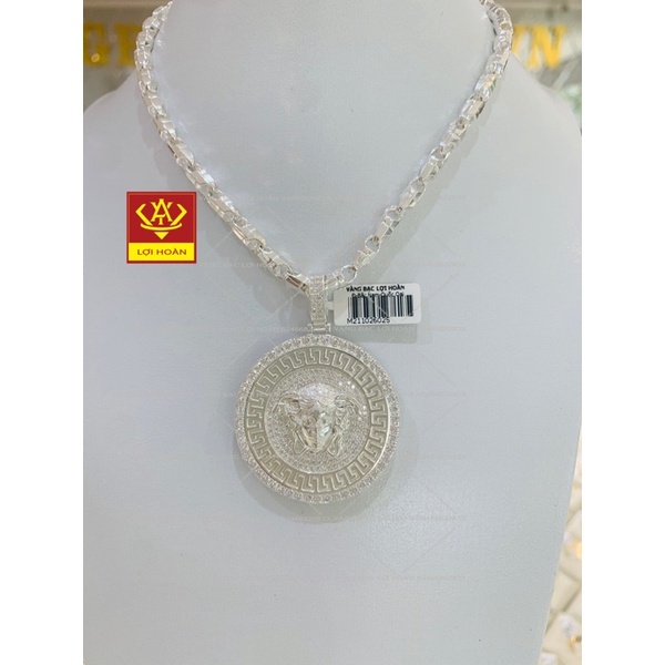 Mặt dây chuyền và mặt bạc versac nam giới_Bạc ta nguyên chất. Vàng bạc Lợi Hoàn