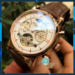 Đồng hồ Nam nút máy nhật, mặt trắng viền vàng, dòng cơ Automatic size 42mm , Đồng hồ thật giá trị thật