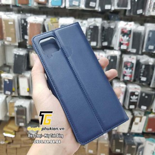 Bao da dạng ví Samsung Galaxy A12 hiệu Hanman có quai cài