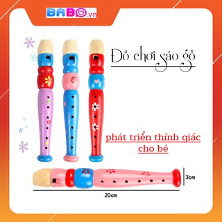 Đồ Chơi Gỗ Cho Bé – Đồ Chơi Âm Nhạc, Sáo Thổi Bằng Gỗ Nhiều Mầu Sắc Cho Bé – TG46