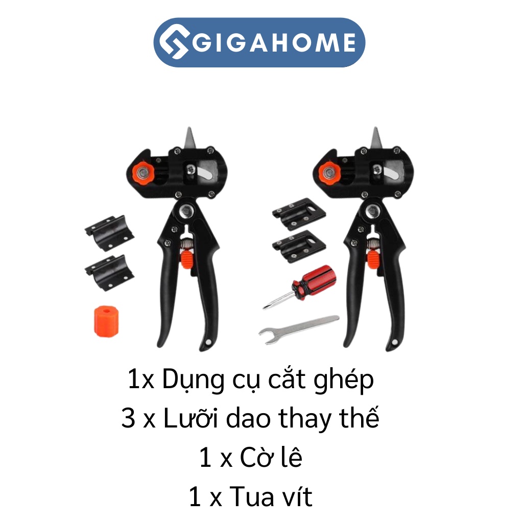 Kéo Ghép Cành Đa Năng Chuyên Dụng 2 Đầu GIGAHOME Tặng 2 Lưỡi Cắt Và Trụ Đỡ 8463