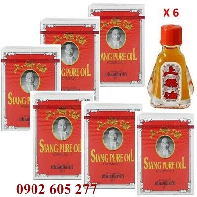 [Combo] 6 chai Dầu Gió Siang Pure Oil của Thái Lan giá tốt