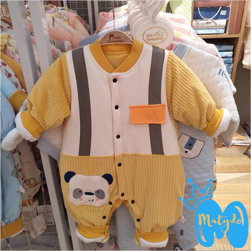 Bodysuit cho bé nỉ bông dài tay MATYDO cho trẻ sơ sinh đồ bộ liền thân trẻ em từ 3-13kg