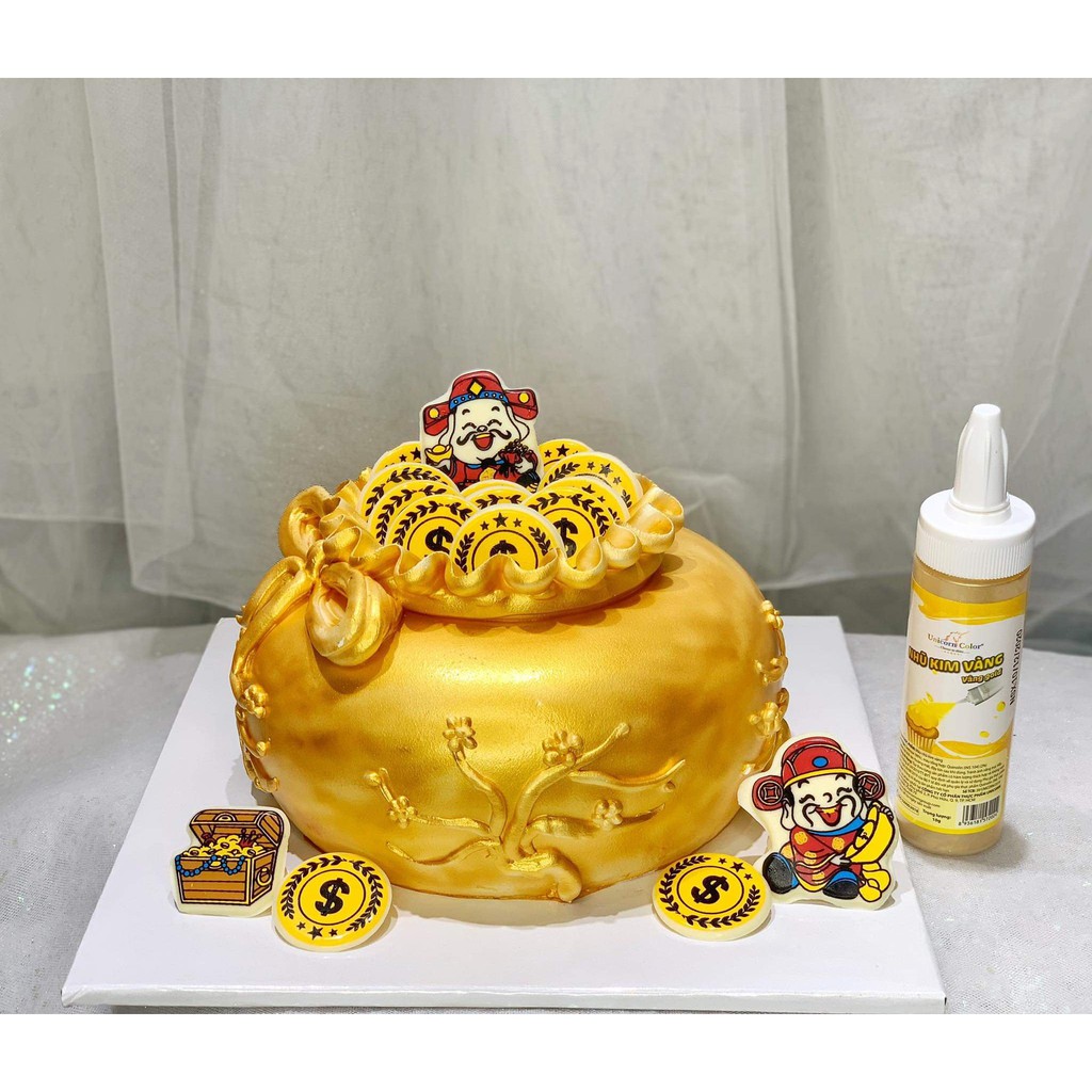 Màu Nhũ Phun Thực Phẩm 10g Vàng Gold (Spray food color gold) - MS02 - Unicorn Color